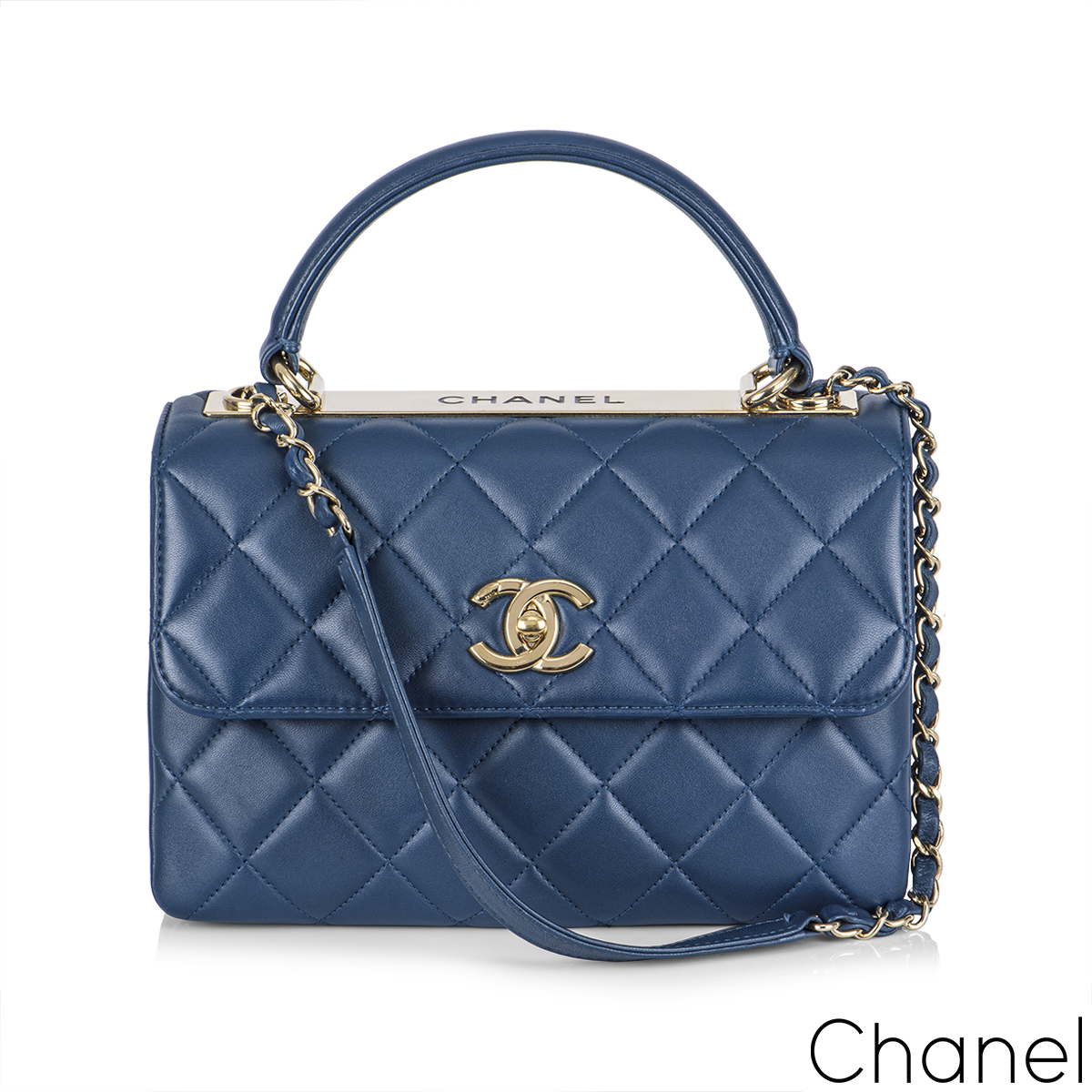 Chanel Pink Quilted Leather Small Trendy CC Flap Top Handle Bag Chanel